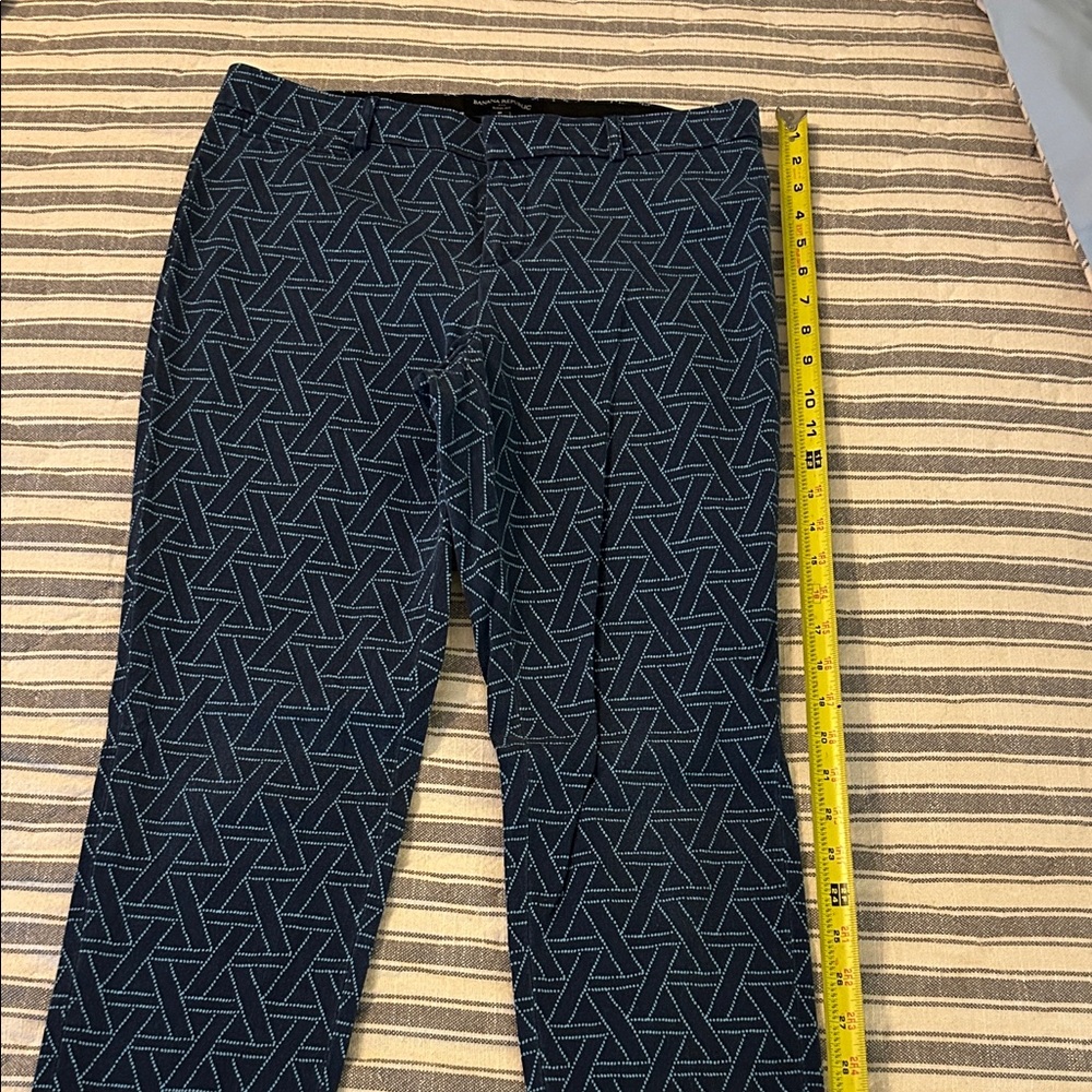 Banana Republic women’s Sloan fit Geometric Patterned Pants - Blue